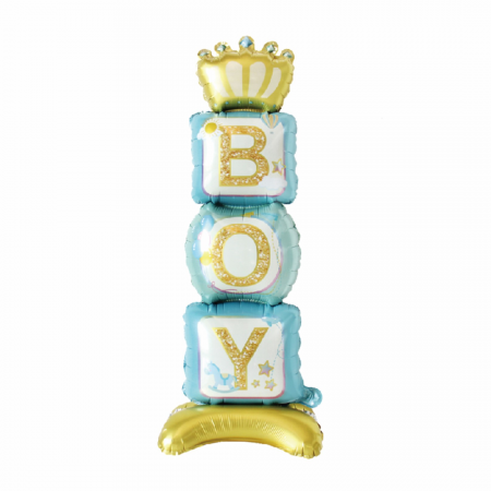 Articole party - Balon din folie de aluminiu pentru Baby shower ' Boy ' 106 cm LM0834