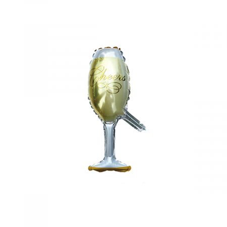 Articole party - Balon din folie de aluminiu ' Pahar de sampanie ' 220264 15 x 34 cm