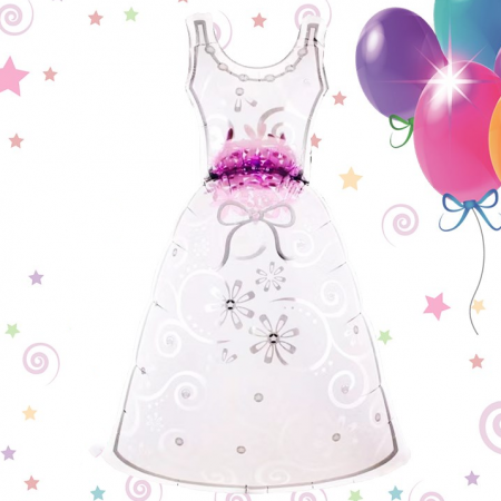 Articole party - Balon din folie "Rochie de mireasa" 078392