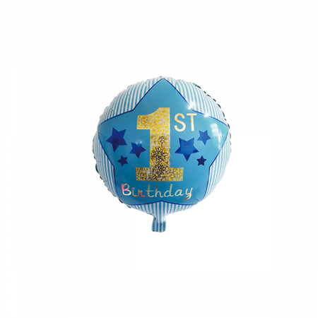 Articole party - Balon din folie de aluminiu ' First Birthday Boy ' LM0470