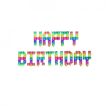 Baloane - Set aranjament 13 baloane ' Happy Birthday ' 6 m x 40 cm LM0747