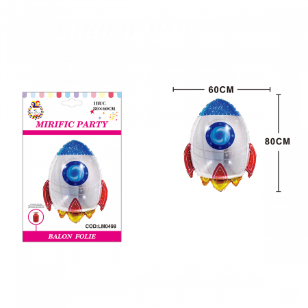Baloane - Balon din folie de aluminiu figurina ' Racheta Spatiala ' LM0498