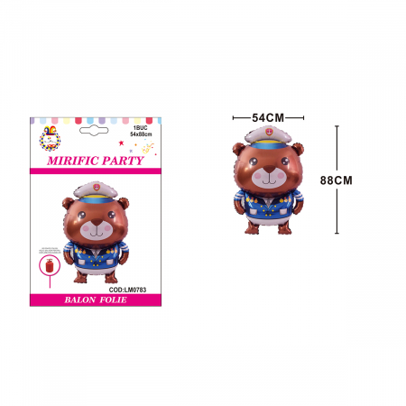 Articole party - Balon din folie de aluminiu figurina ' Urs marinar '  54 x 88 cm LM0783
