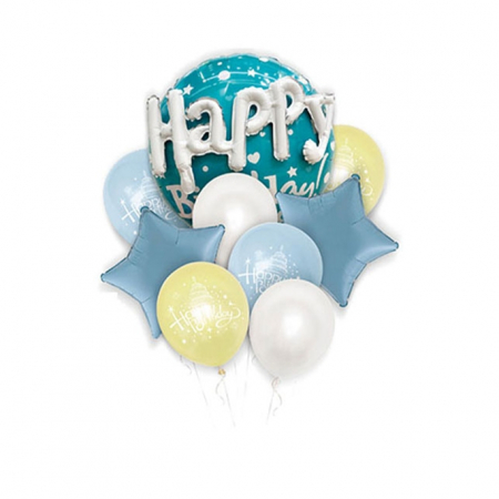 Articole party - Set aranjament 9 baloane ' Happy Birthday ' 60 cm TZ5163