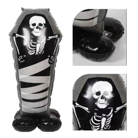 Baloane - Balon cu stativ pentru decor Halloween ' Schelet ' 57 x 99 cm LY-2439-3negru