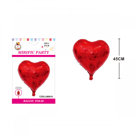 Baloane - Balon din folie de aluminiu in forma de inima 45 cm LM0610