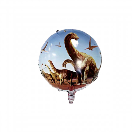 Baloane - Balon rotund din folie de aluminiu ' Lumea Dinozaurilor ' 45 cm LM0531