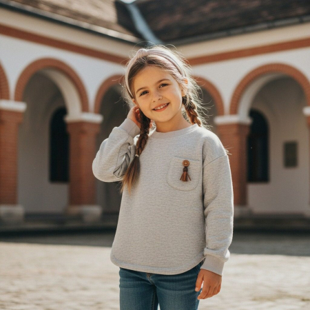 OFERTĂ SPECIALĂ - Bluză căptușită B2189gri