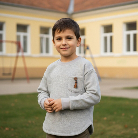 OFERTĂ SPECIALĂ - Bluză căptușită B2189gri