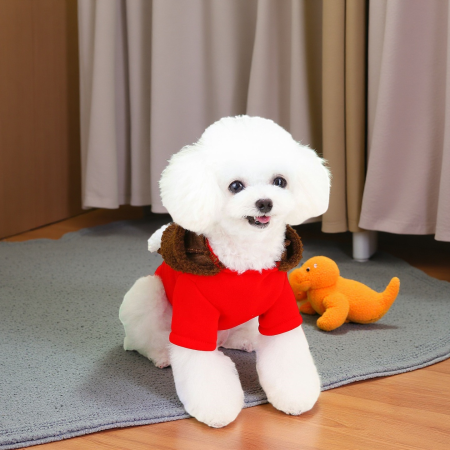 Animale de companie - Bluza cocolino cu gluga DOG-25rosu