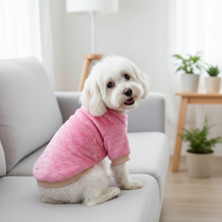 Haine - Bluza pufoasa cu inimioare MDL-21