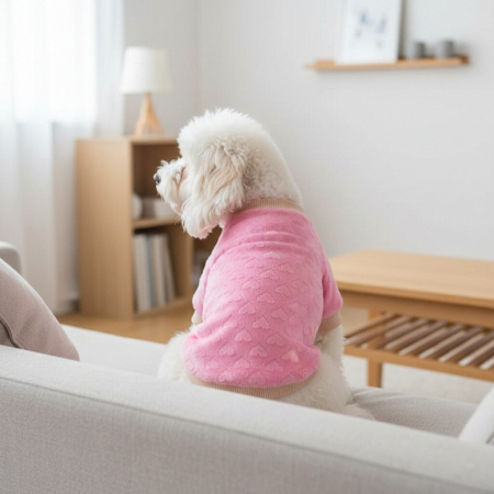 Haine - Bluza pufoasa cu inimioare MDL-21