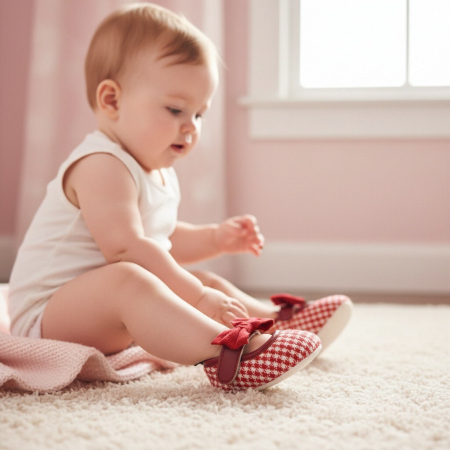 Botoșei - Botosei cu funda pentru primii pasi 43064-H01rosu