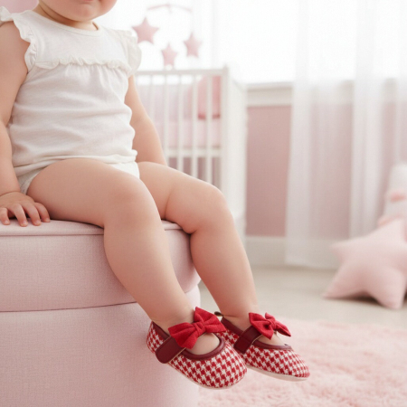 Botoșei - Botosei cu funda pentru primii pasi 43064-H01rosu