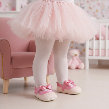 Botoșei - Botosei cu funda pentru primii pasi 43064-H148roz