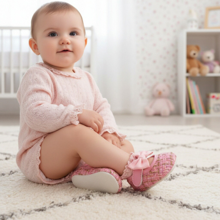 Botoșei - Botosei cu funda pentru primii pasi 43064-H34roz