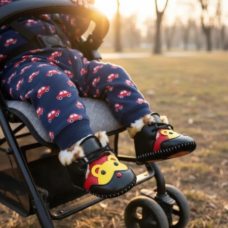 Copii - Botosei imblaniti A26negru+rosu