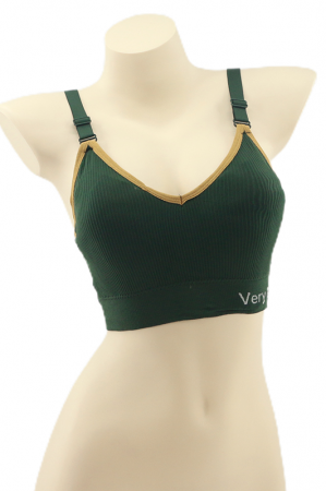 Bustiere - Bustiera cu broderie la spate YAN-8999verde