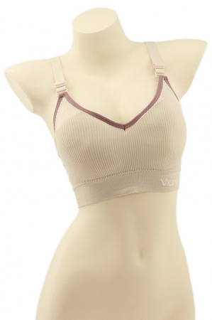 Bustiere - Bustiera cu broderie la spate YAN-8999bej