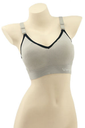 Bustiere - Bustiera cu broderie la spate YAN-8999gri