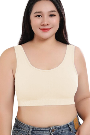 Fitness - Bustiera sport cu acoperire completa XXP-8866crem