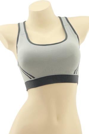 Fitness - Bustiera sport cu bretele incrucisate la spate MG-D169gri