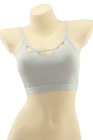 Fitness - Bustiera sport cu spatele gol MG-6001gri