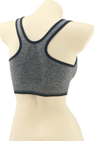 Fitness - Bustiera sport cu fermoar in fata MG-JS007negru