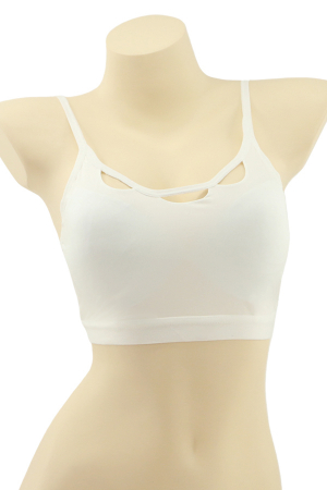 Fitness - Bustiera sport cu spatele gol MG-6001alb