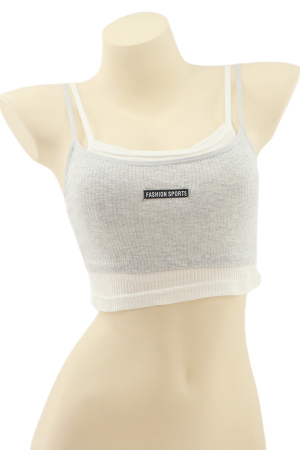 Fitness - Bustiera sport cu spatele gol MG-6879gri deschis