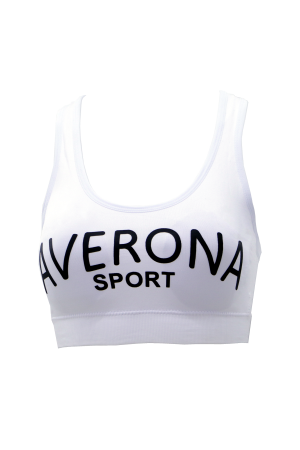 Fitness - Bustiera sport din material elastic 3104alb