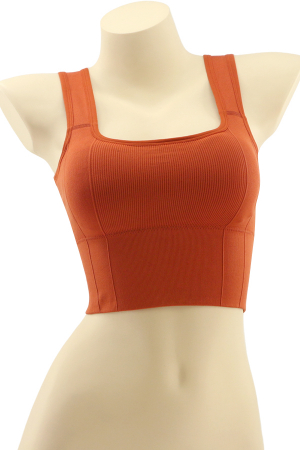 Îmbrăcăminte damă - Bustiera sport din material elastic MG-H866portocaliu