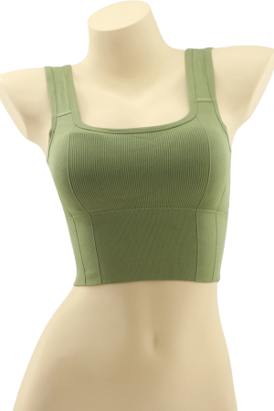 Fitness - Bustiera sport din material elastic MG-H866verde