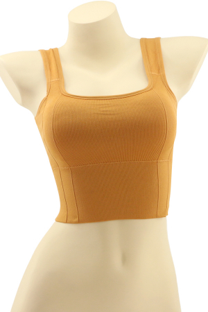 Fitness - Bustiera sport din material elastic MG-H866galben