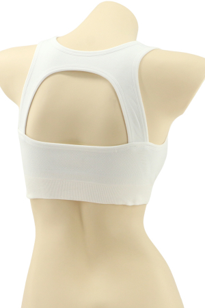 Fitness - Bustiera sport din material elastic MG-YP017alb