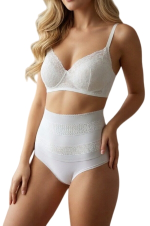 Chiloți clasici - Chilot modelator cu talie foarte inalta TANG-A4299alb