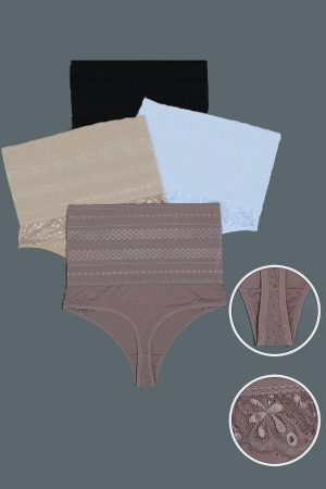 Corsete - Chilot tanga modelator cu talie foarte inalta TANG-A4313