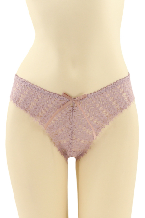 Chiloți brazilieni - Chiloti brazilieni cu dantela brodata CT-Q8153roz