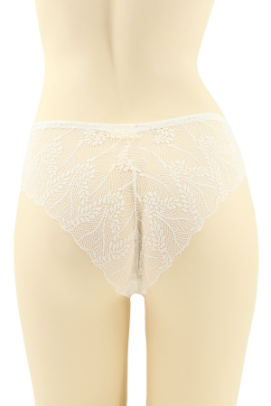 Chiloți brazilieni - Chiloti brazilieni cu dantela brodata CT-Q8195alb
