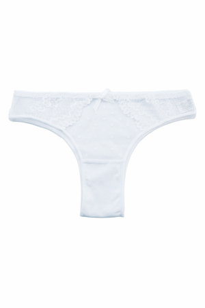 Chiloți brazilieni - Chiloti brazilieni din bumbac 85-304alb