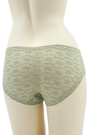 Chiloți clasici - Chiloti clasici cu broderie si funda 1903verde