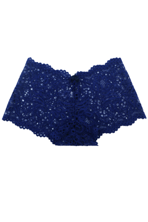 Chiloți clasici - Chiloti clasici cu broderie si funda 2KT101-8albastru