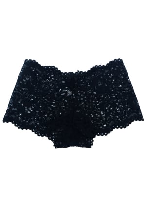 Chiloți clasici - Chiloti clasici cu broderie si funda 2KT101-8negru