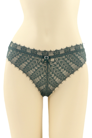 Chiloți clasici - Chiloti clasici cu dantela brodata CT-Q8181verde