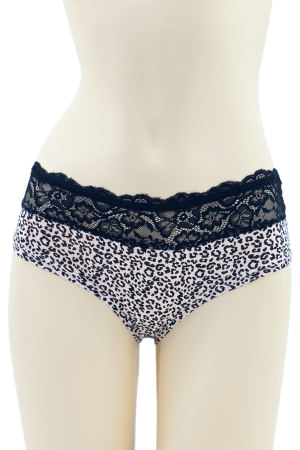 Chiloți clasici - Chiloti clasici cu insertii dantela 44002leopard