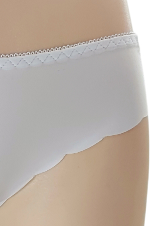 Damă - Chiloti clasici lycra cu insertii dantela TANG-A4372alb