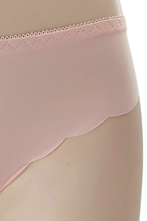 Damă - Chiloti clasici lycra cu insertii dantela TANG-A4372roz deschis