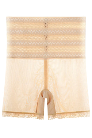 Corsete - Chiloti modelatori cu dantela si talie inalta CD348bej