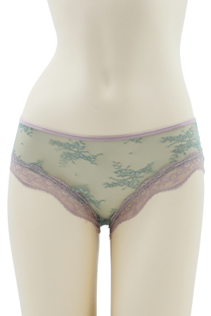 Chiloți sexy - Chiloti sexy brazilieni cu dantela si decupaje la spate MFF618verde
