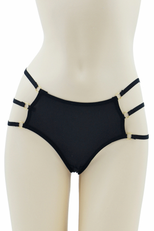 Chiloți sexy - Chiloti sexy brazilieni cu inele metalice si benzi elastice MFF9010